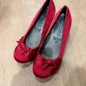 Mudd Red Flats with Bow Detail